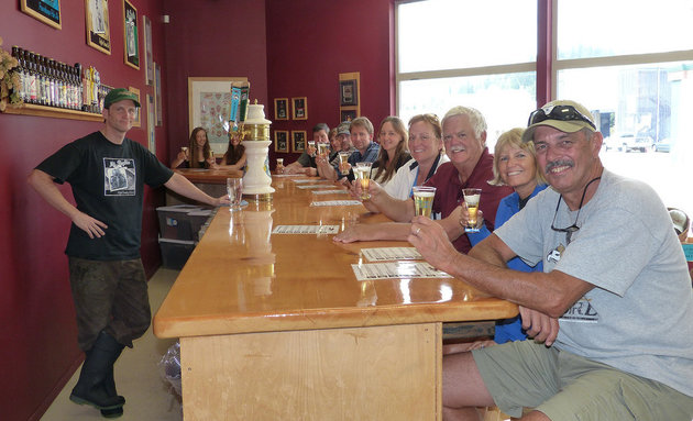 Visitors enjoying beer on tap at Mt. Begbie Brewing Co. in Revelstoke.
Kirsten Armleder photo