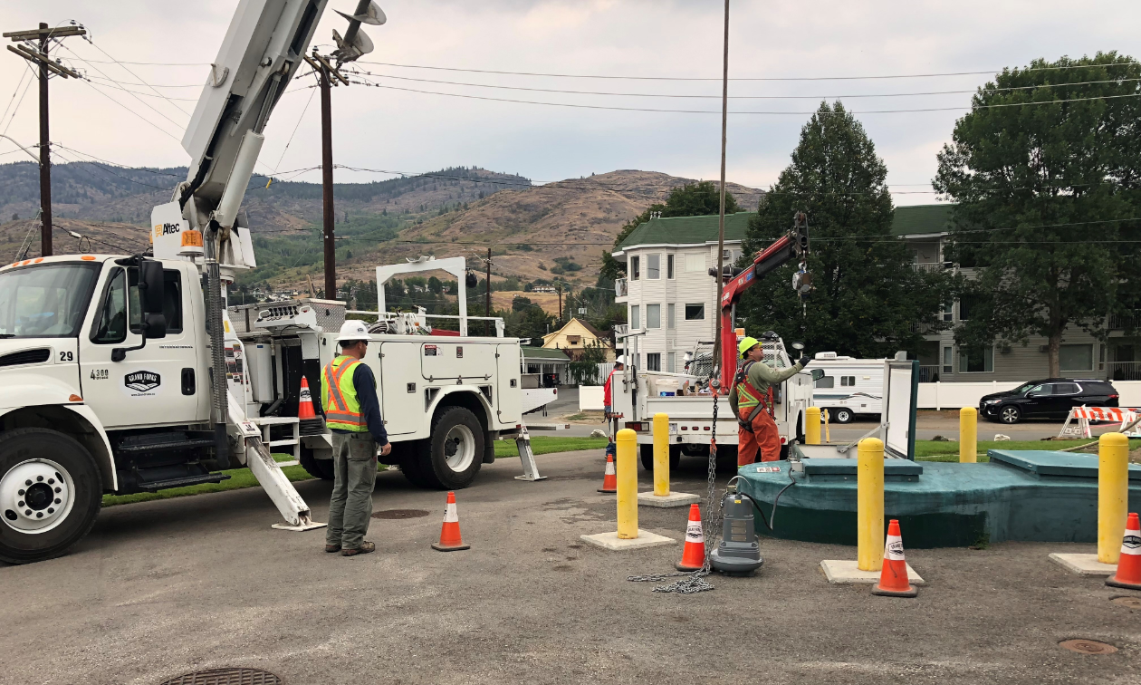 The Flygt Concertor pump is being installed in Grand Forks, B.C.