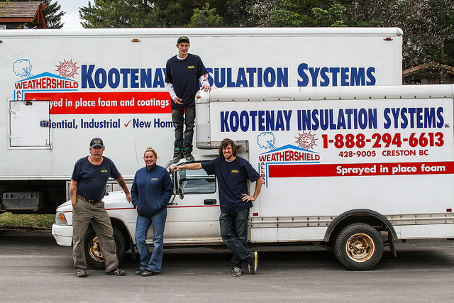 Dan Moberg of Kootenay Insulation Systems Ltd. and his crew.