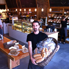 Photo of Manager Levi Hamilton of the new Loaf Bakery in Fernie.