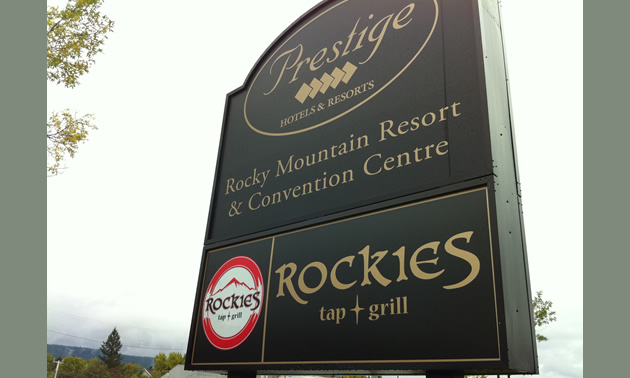 Photo Rockies Tap and Grill sign
