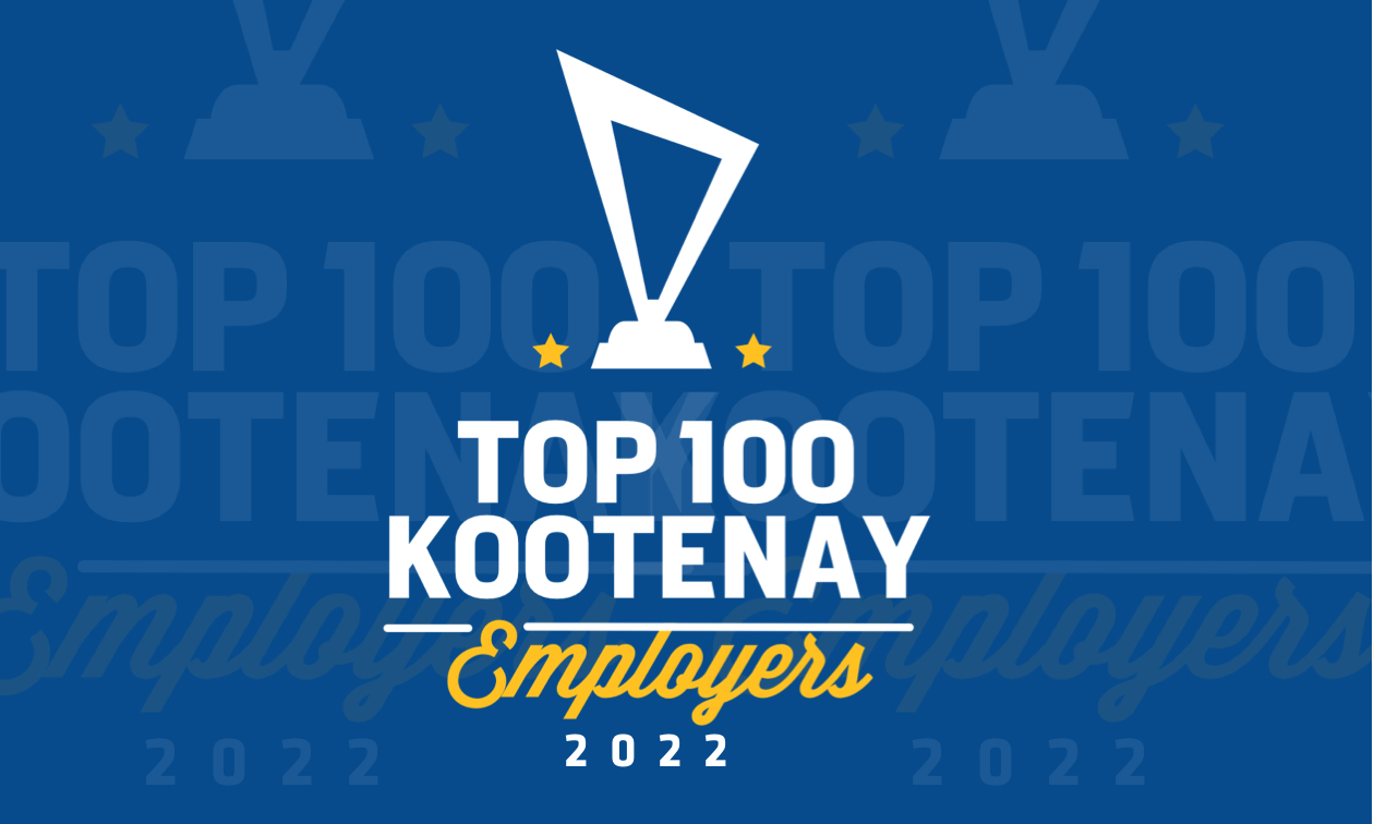 Top 100 Kootenay Employers graphic. 