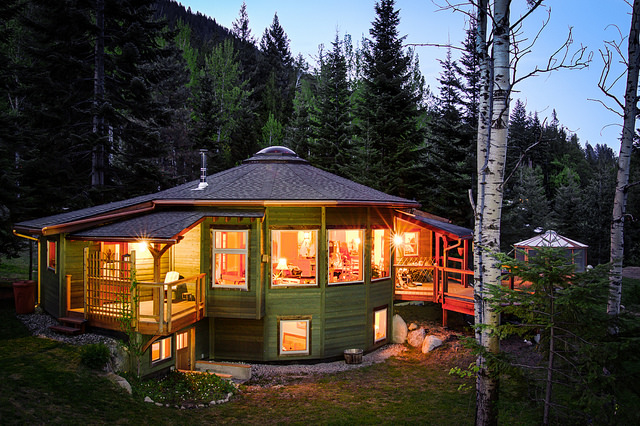 Lars Chose and Rachel Ross' home in 6 Mile just outside Nelson, BC,. The home also doubles as the company's show home. 