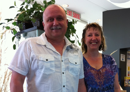 Dean and Angel Romano owners of The Pickled Bean restaurant at  Cranbrook's Canadian Rockies International Airport.