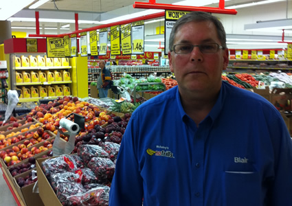 No Frills franchise owner, Blair McAuley. 