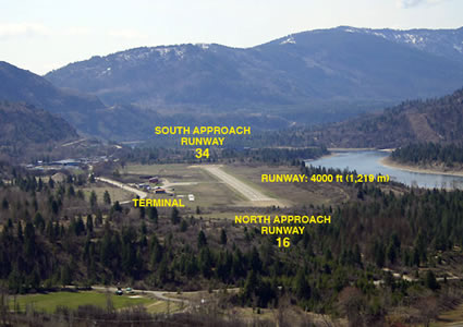 aerial view of the Trail airport