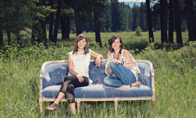 Milena Huebener (L) and Kyla Gent are the owners of Glow Decor Rentals in Invermere. 