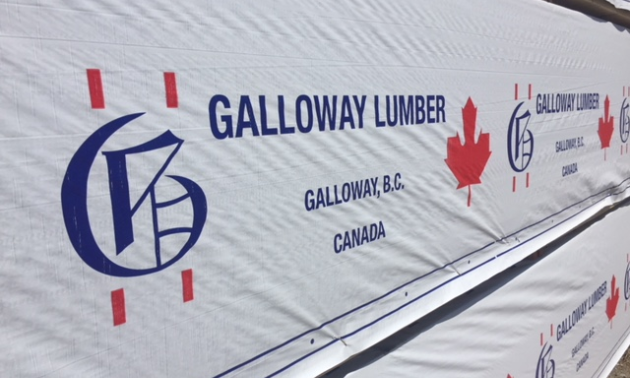A big blue letter G is the logo for Galloway Lumber