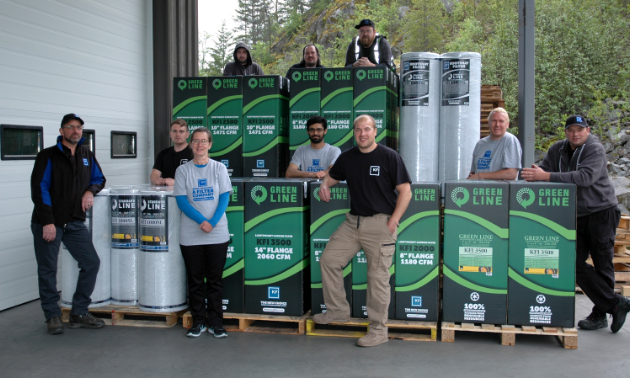 The Kootenay Filter Inc. team. (L to R): 
Front row: Rick Arnett, Judy Kress, Kyle Downey
Middle row: Morgan Rawick, Paras Chouhan, Mark Shukin, Marco Gerhardt
Back row: Bryan Richardson, Matt Phillips, Kyle Grattan