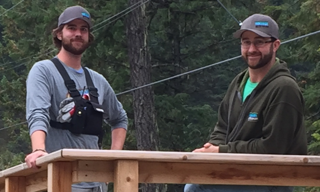 (L to R) Todd and Jay Manton are the owners of Kokanee Mountain Zipline in Nelson and Mineral Mountain Ziplines in Fairmont. 