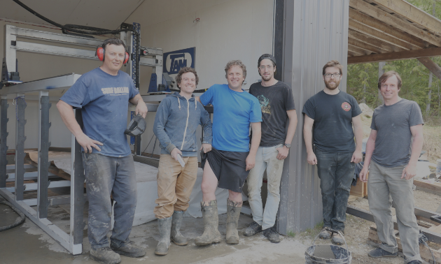 (L to R) Kelley Deon, Tim Brodesser, Ian Comishin, Elie Houde, Jonathan Ladouceur and Jim Ziemlanski are all part of the Twente Additive Manufacturing team in Nelson.