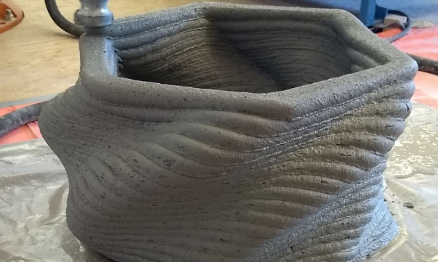 Patterns can be printed in concrete using algorithms.