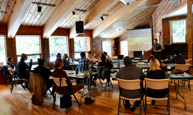 Information is available for farmers at events like this Farm Business Planning 101 Workshop in Vallican on February 2, 2019.