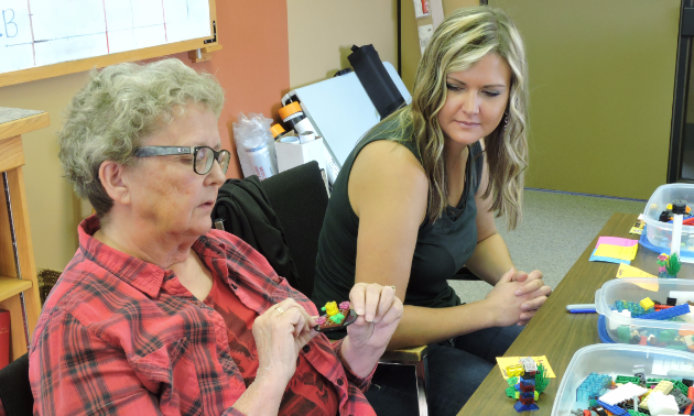 (L to R) Sandra Albers and Kirsten Armleder.