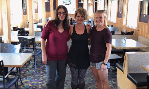 (L to R) Jessica Gerlib, co-owner Korene Molloy and Tyler-Rae Molloy. 