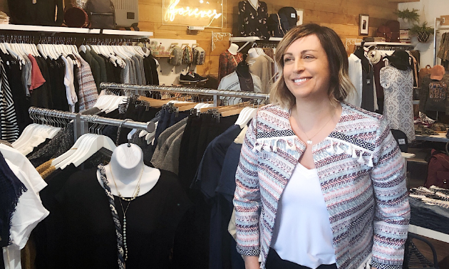 Chantel Vincent smiles in her store.