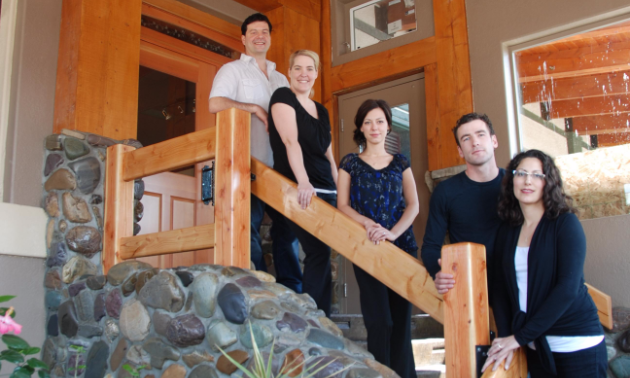 (L to R) Christos Karountzos, Cori Karountzos, Maria Karountzos, Paul Coleman and Mimika Coleman.