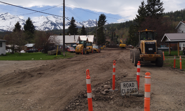 A road is closed due to construction.