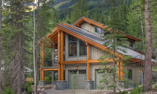 A beautiful home made with timber frames