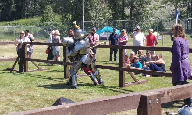 Knights fight for position in the arena