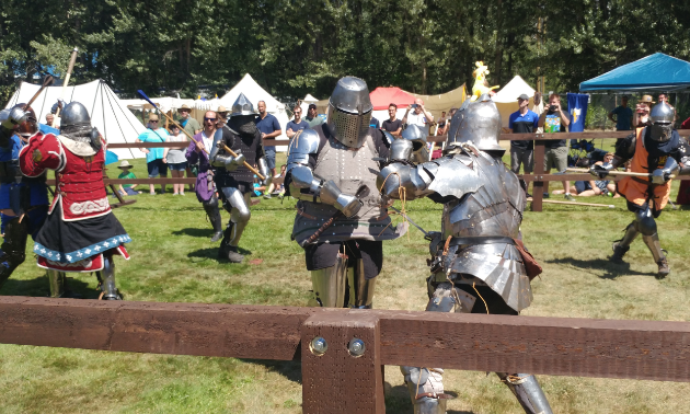 Multiple knights get in a fight