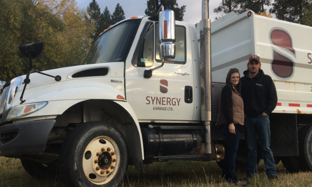 Cass and Matt Peterson have started up a new garbage disposal service in Cranbrook called Synergy Garbage.