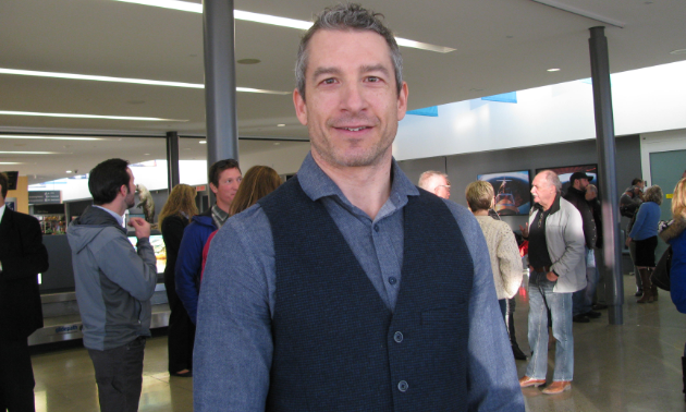 Tristen Chernove stands in the Kootenay Rockies International Airport