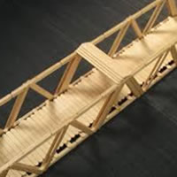 Photo of popsicle stick bridge