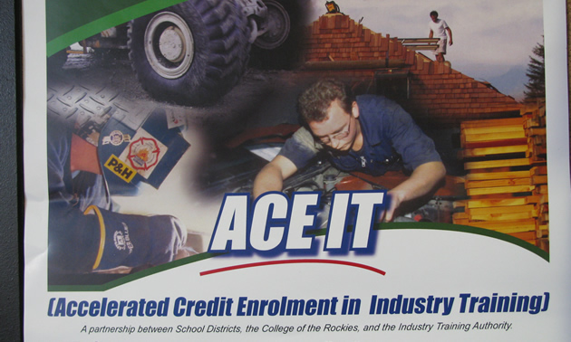 Ace It is a dual-credit program for high school students who wish to begin training for a career in the trades.