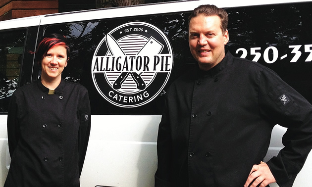 Erin Bruce and Patrick McInnis, owners of Alligator Pie Catering in Nelson, B.C.