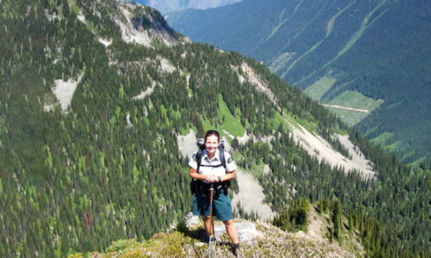 Amber Granter on top of mountain. 