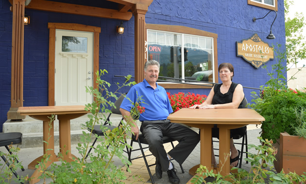 Cathy and Nico Tsantilas, owners of Apostoles Greek Restaurant in Golden, B.C.