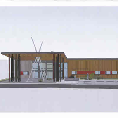 Artist's rendering of the ?aq?am Community Health & Wellness Facility