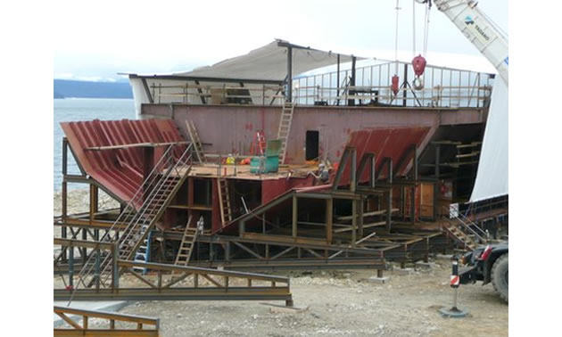 Photo of Arrow Lake Ferry construction