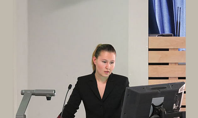 Asya Pavlova presented findings of her research project to fellow students, College staff and community members