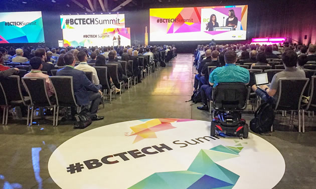 A good crowd showed up for the opening session of the BC Tech Summit.