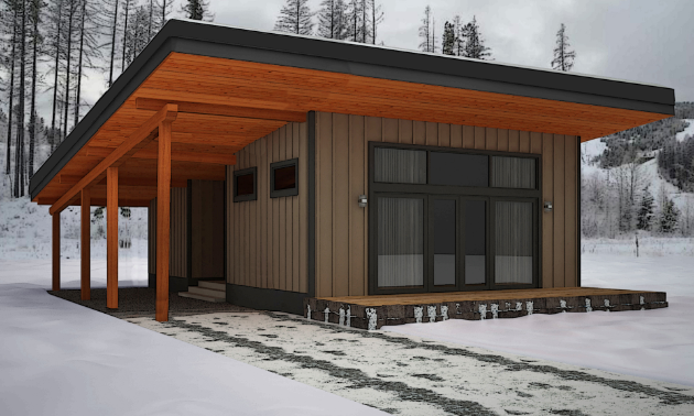 Tyee Homes’ 3-D rendering of their Expedition Base Camp model.