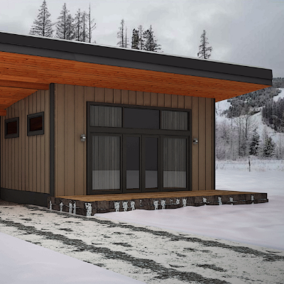 Tyee Homes’ 3-D rendering of their Expedition Base Camp model.