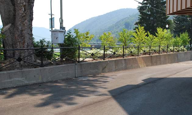 The City of Trail will paint a mural on this retaining wall beside the Riverfront Centre. 