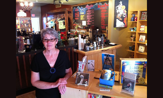 Photo of woman at book store