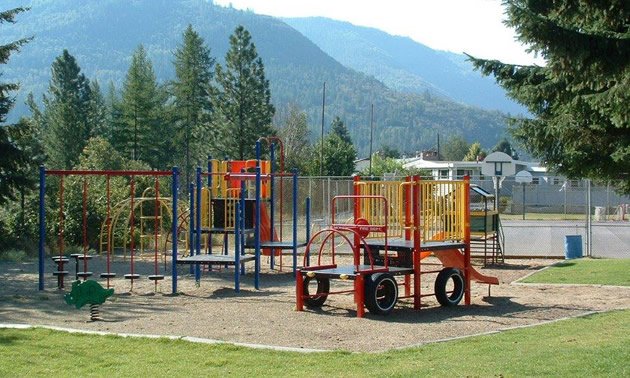 Playground in park. 