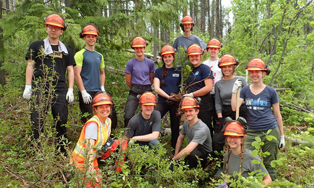 Group of students who worked on trails. 