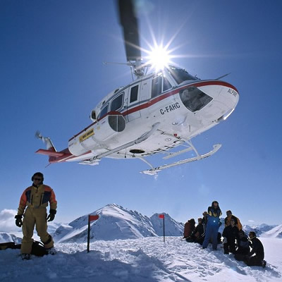 Heli-skiing operation. 