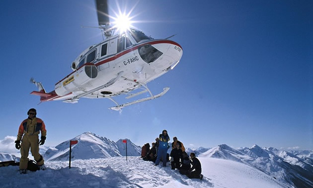 Heli-skiing operation. 