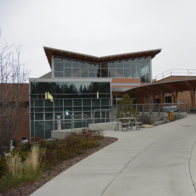 Main entrance to College of the Rockies, Cranbrook main campus