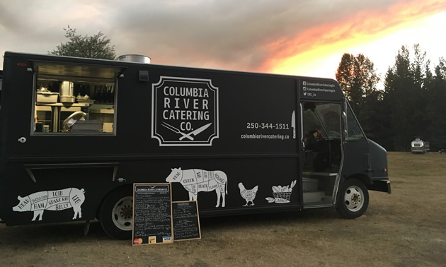 This retrofitted Canadian Linen van is home to Columbia River Catering Co. 