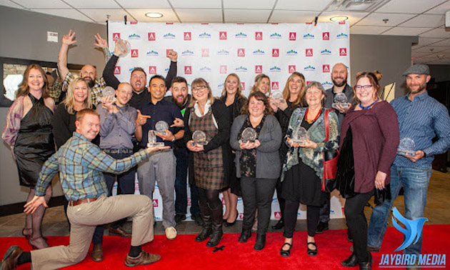 Group photo of Business Excellence Award winners. 