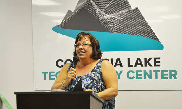 Canal Flats Mayor Ute Juras shares an emotional moment when she says what a difference the Columbia Lake Technology Center will mean for her community.

