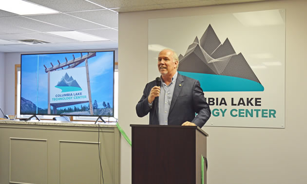 Premier John Horgan was on hand for the historic announcement of the new data centre in Canal Flats. 
