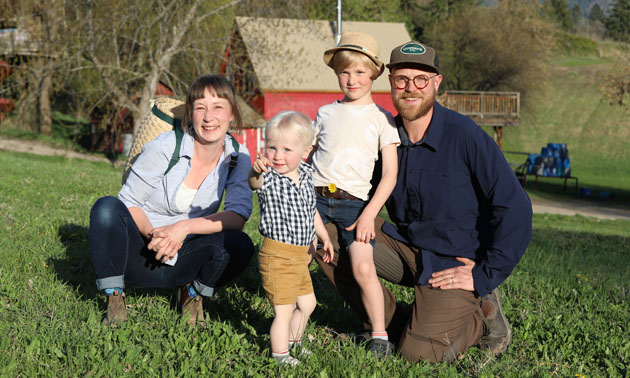 The Francis family, Nigel and Laura, with their two young boys. 